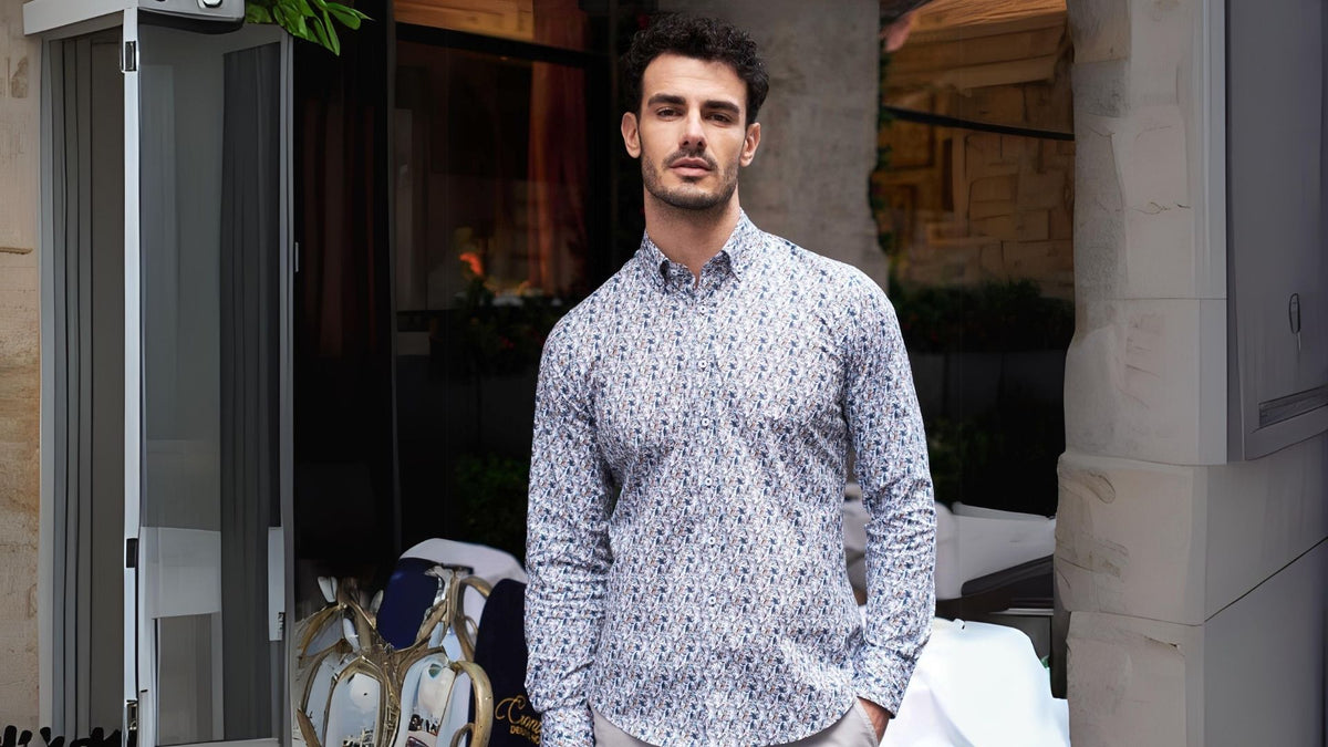 casual dress shirt style The color I'm wearing today is Confidence. Bold blue shirt styling, collar shirt, blue menswear, smart casual blue outfit, power dressing men, sophisticated men's style, elevated business casual, men's style, men