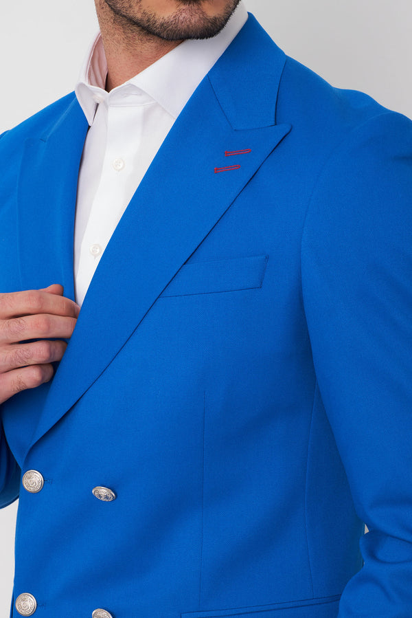 Polyviscose Man Jacket Navy Blue