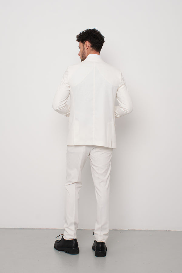Giacca Uomo Microfibra Bianco