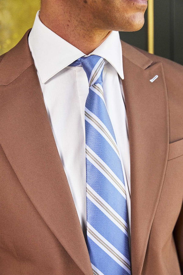 Polyviscose Man Jacket Brown