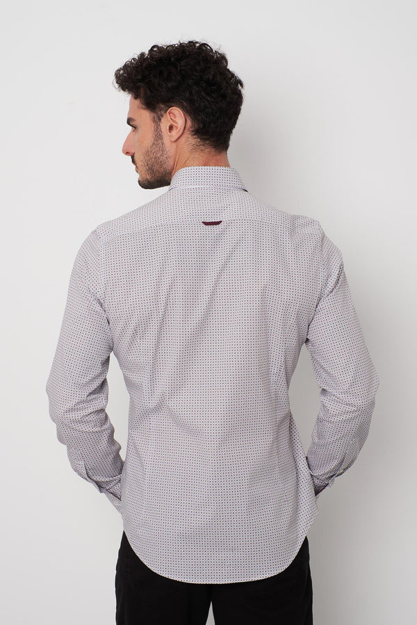 Camisa Hombre Donatello Iconic Popelin Blanco Verde