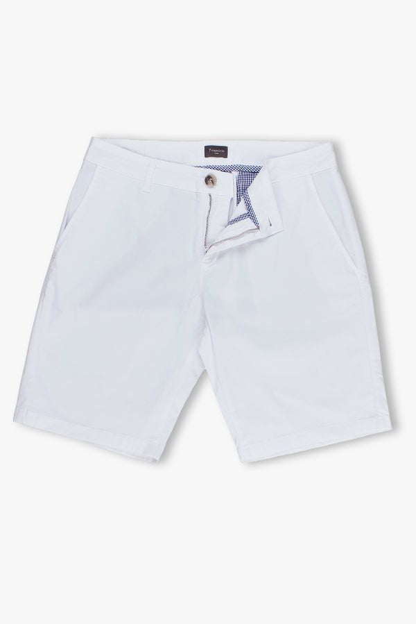 Cotton Stretch Man Bermuda White