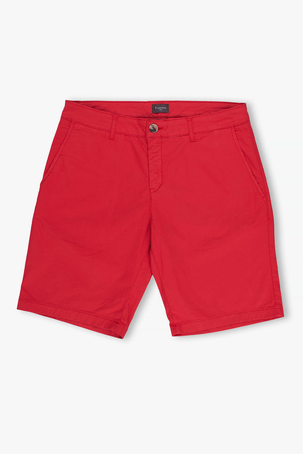 Cotton Stretch Man Bermuda Red
