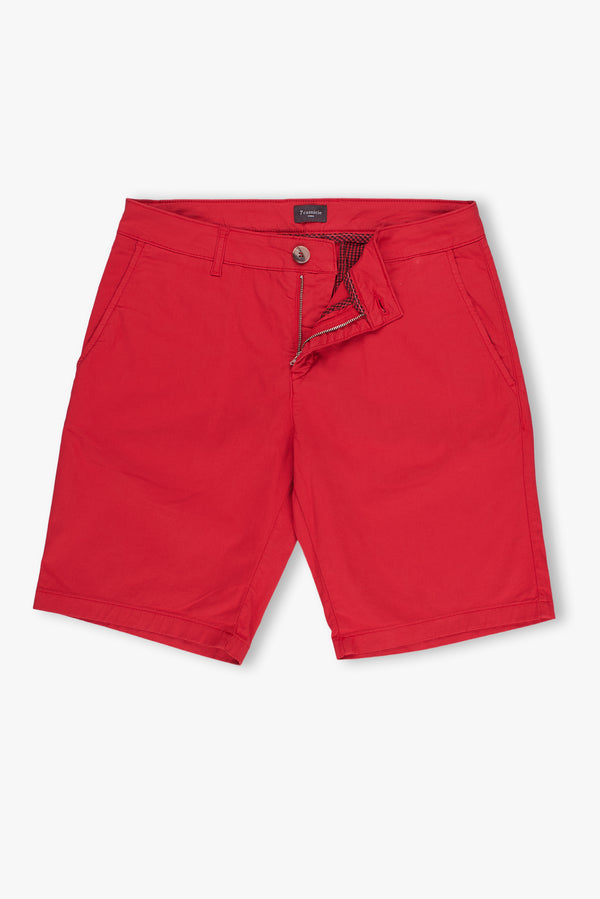 Cotton Stretch Man Bermuda Red