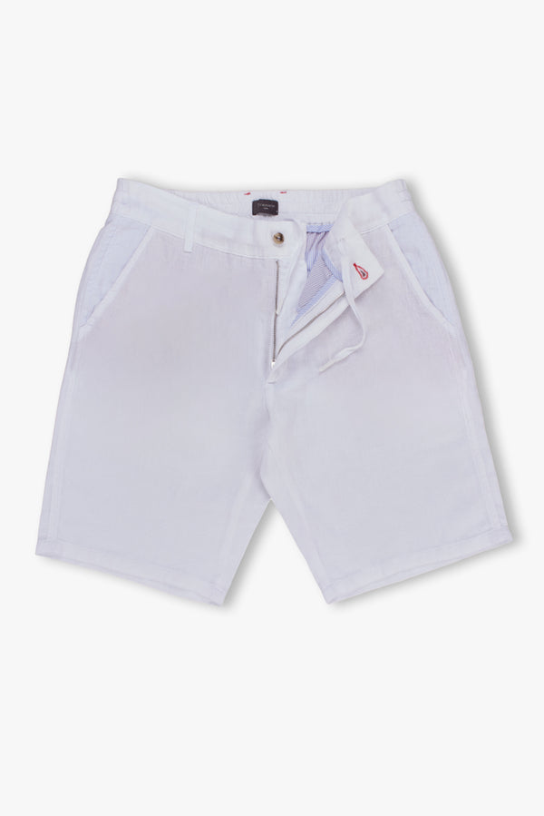 Bermudas Hombre Sport Lino Blanco