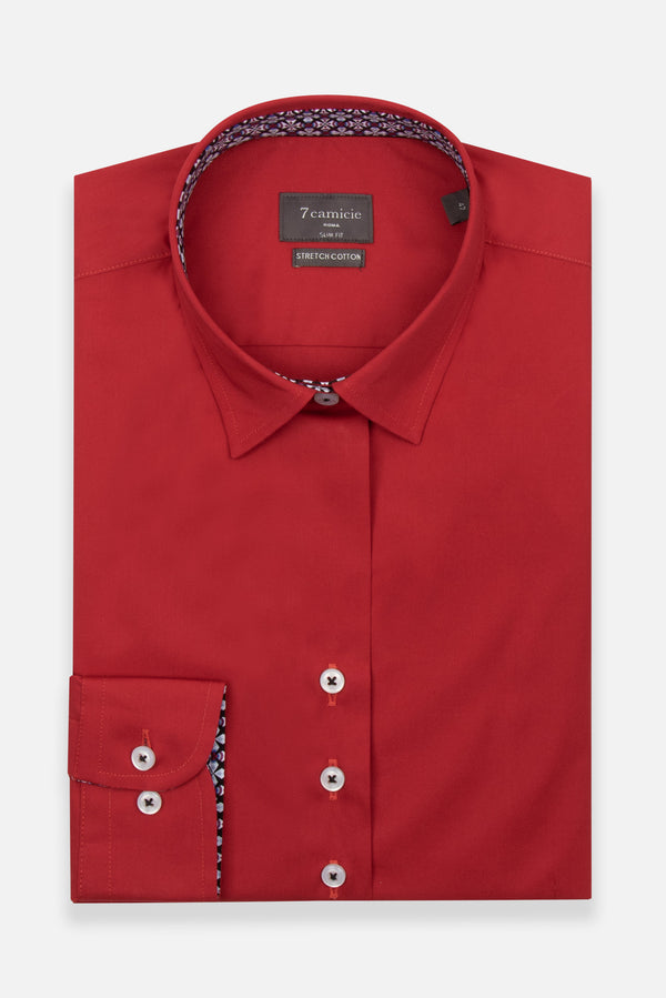 Camisa Mujer Beatrice Sport Popelin Stretch Rojo