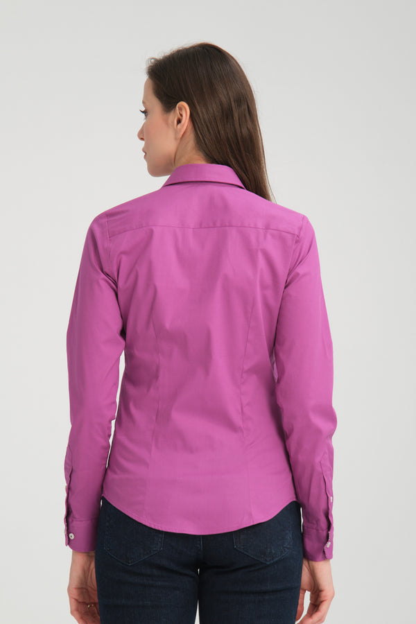 Camisa Mujer Beatrice Sport Popelin Stretch Morado