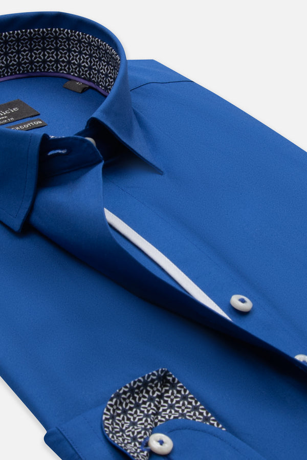 Chemise Femme Beatrice Sport Popelin Stretch Bleu marine