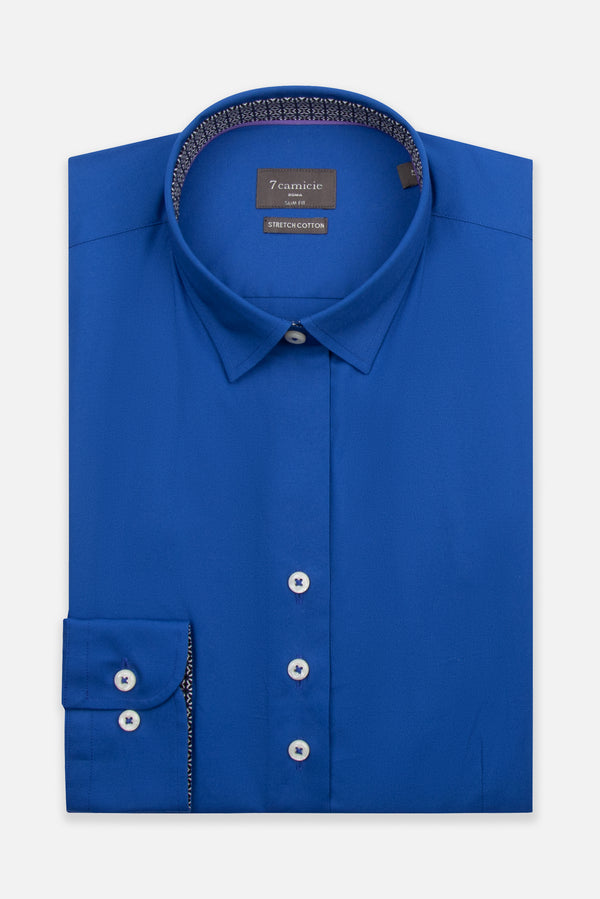 Chemise Femme Beatrice Sport Popelin Stretch Bleu marine