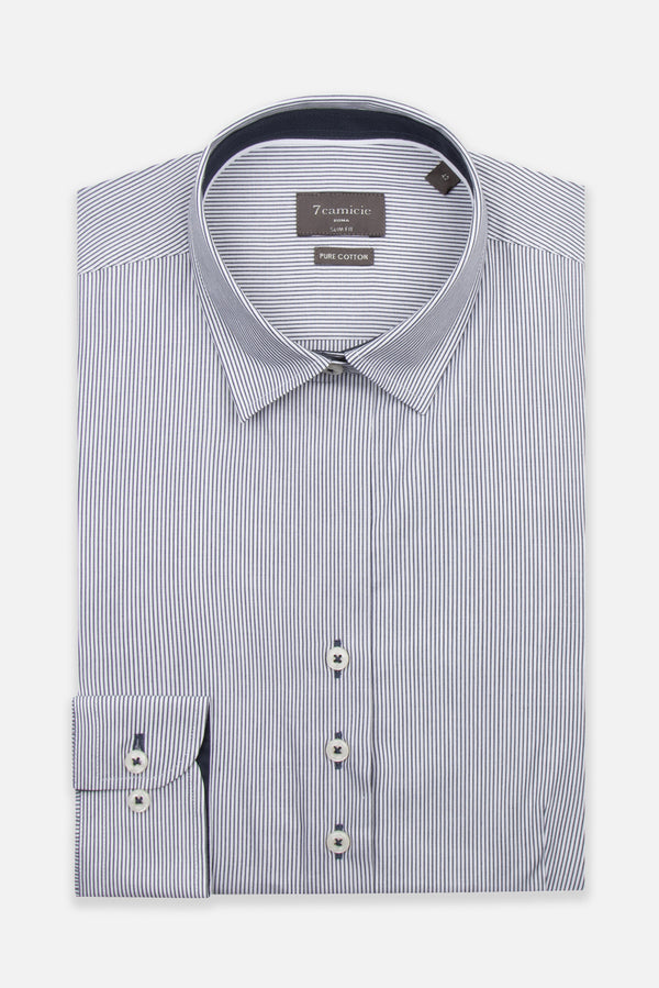 Chemise Femme Beatrice Sport Popelin Blanc Bleu