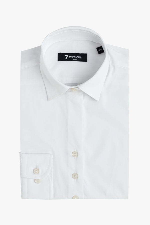 Chemise Femme Linda Essential Popelin Stretch Blanc