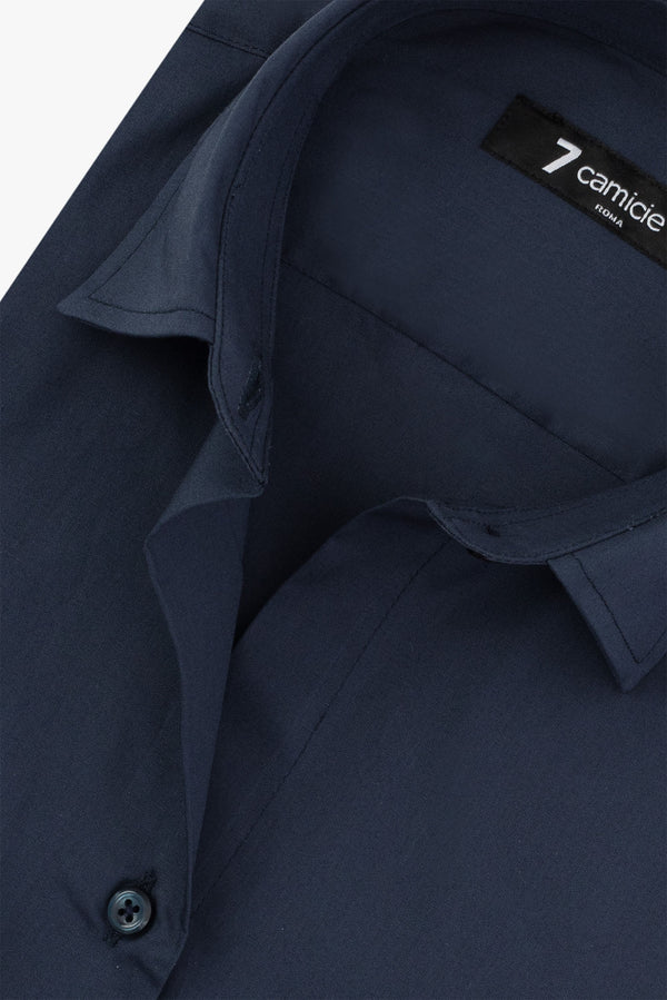 Linda Essential Damen Hemd Poplin Stretch Blau