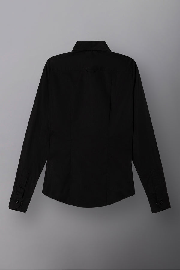 Camicia Donna Linda Essential Popelin Stretch Nero
