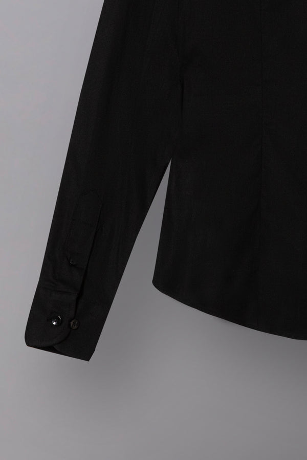 Camicia Donna Linda Essential Popelin Stretch Nero