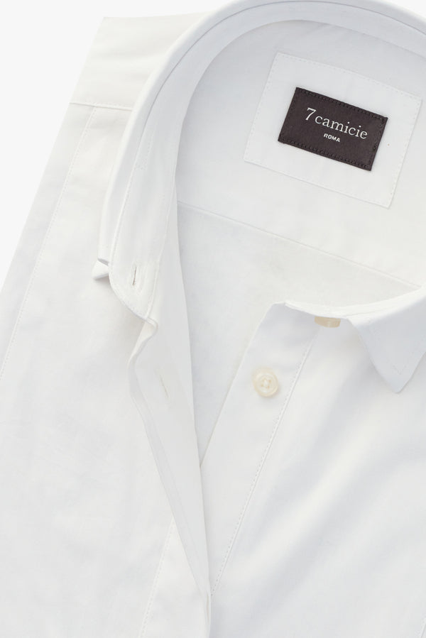Chemise Femme Tuxedo Popelin Stretch Blanc