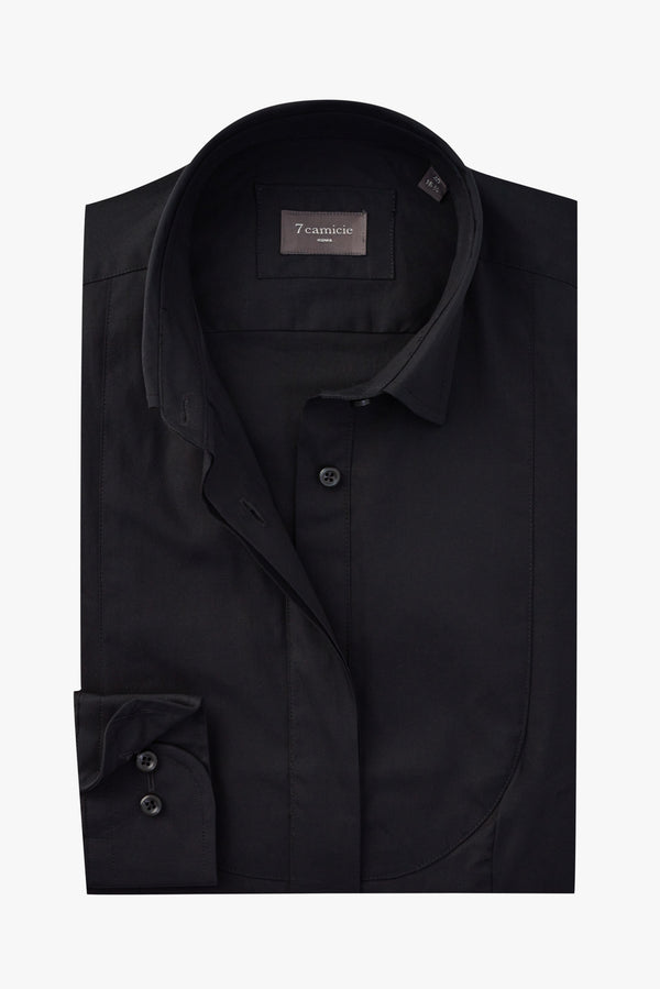 Tuxedo Essential Poplin Stretch Women Shirt Black