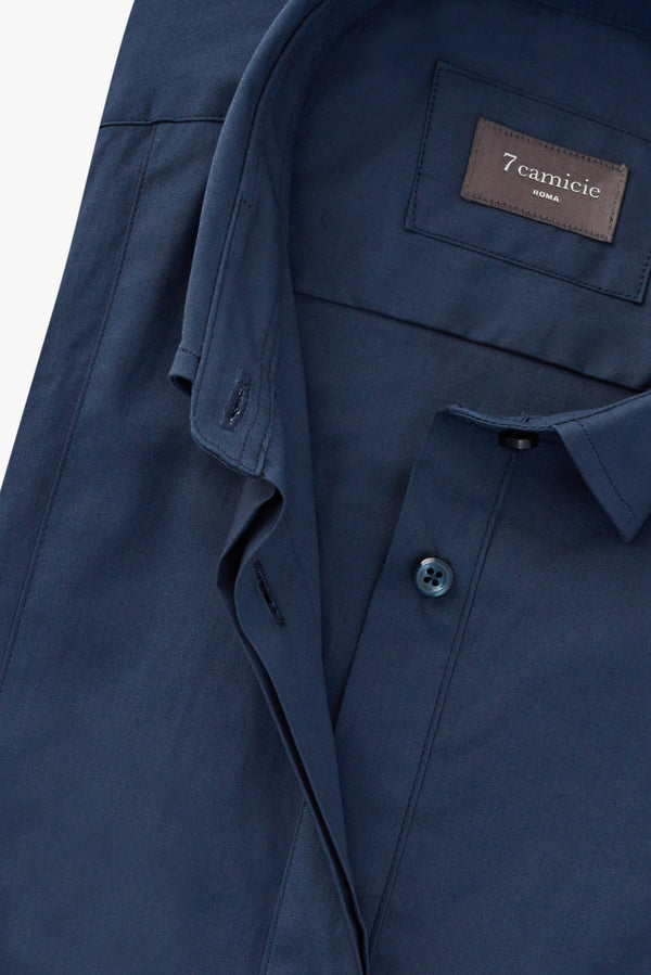 Chemise Femme Tuxedo Popelin Stretch Bleu