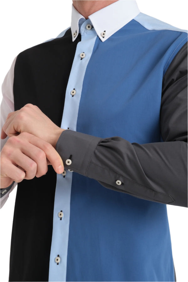 Poplin Man Shirt Grey Non Iron