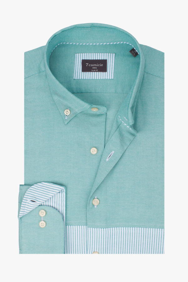 Chemise Homme Sport Popelin Stretch Vert