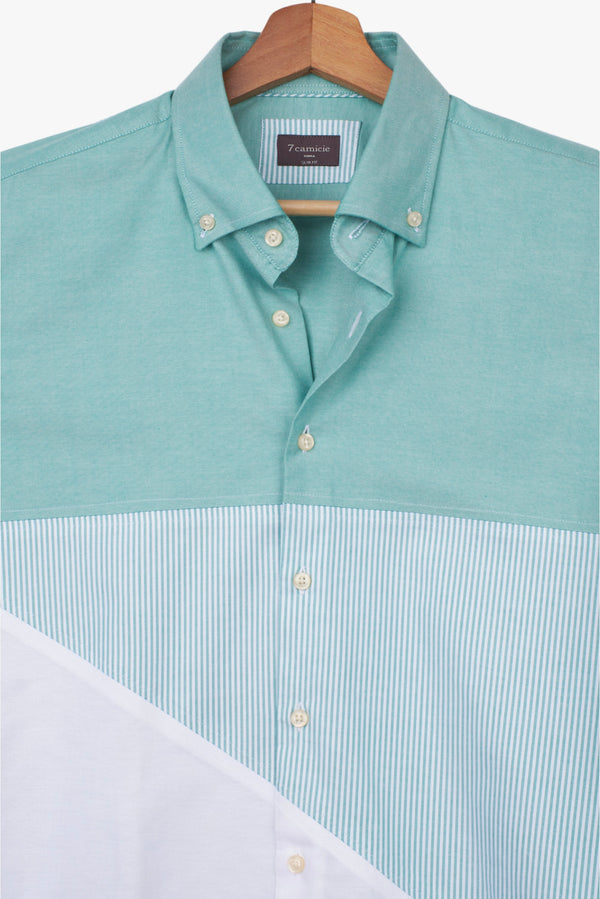 Chemise Homme Sport Popelin Stretch Vert