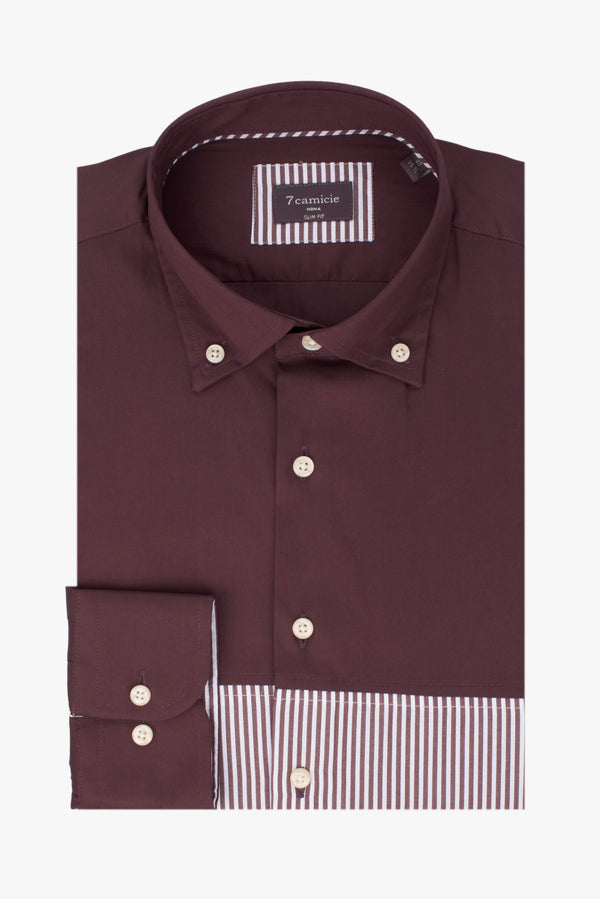 Camisa Hombre Sport Popelin Stretch Rojo