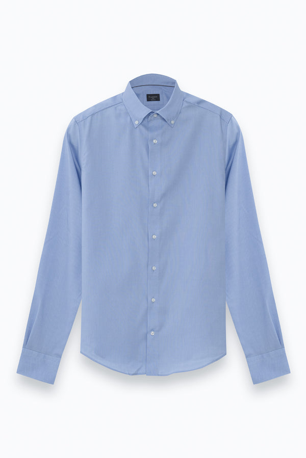 Cesare Essentials Oxford No Iron Man Shirt Blue Non Iron