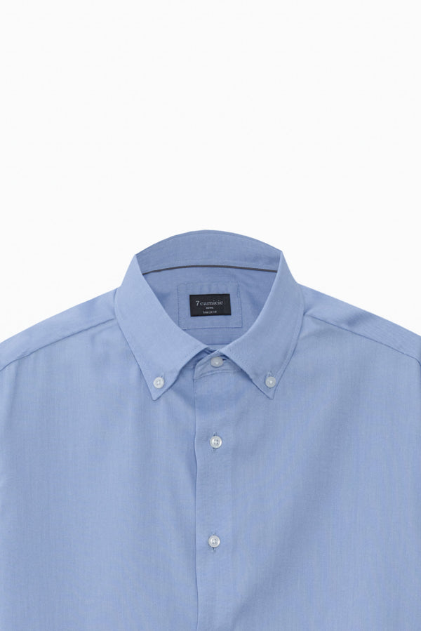 Camicia Uomo Cesare Essential Oxford No Iron Blu No Stiro