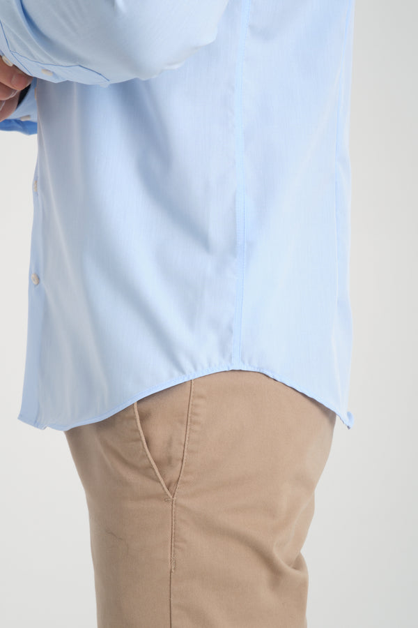 Chemise Homme Cesare Essential Popelin Bleu clair Sans repassage