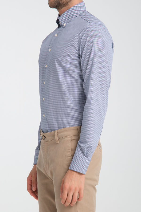 Chemise Homme Cesare Essential Popelin Bleu Blanc Sans repassage