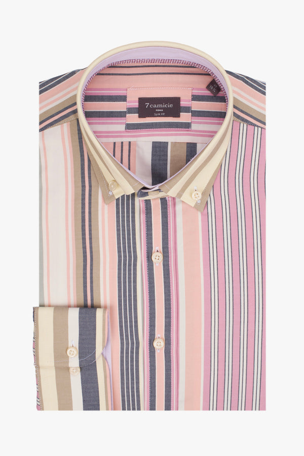 Chemise Homme Sport Popelin Vert Beige