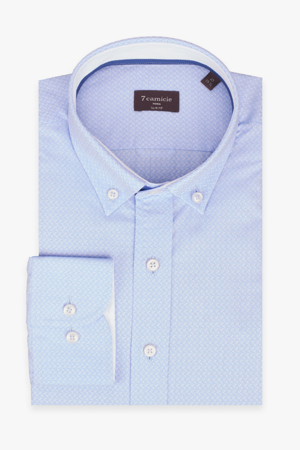 Chemise Homme Leonardo Sport Jacquard Bleu clair Bleu clair