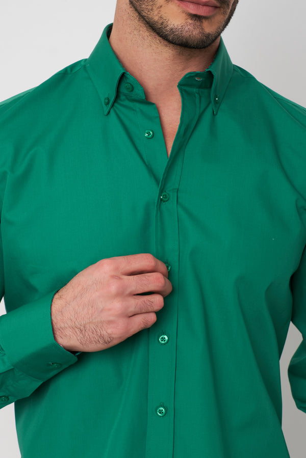 Leonardo Sport Poplin Stretch Man Shirt Green