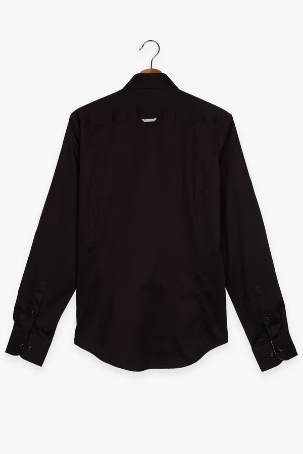 Leonardo Sport Herren Hemd Satin Schwarz
