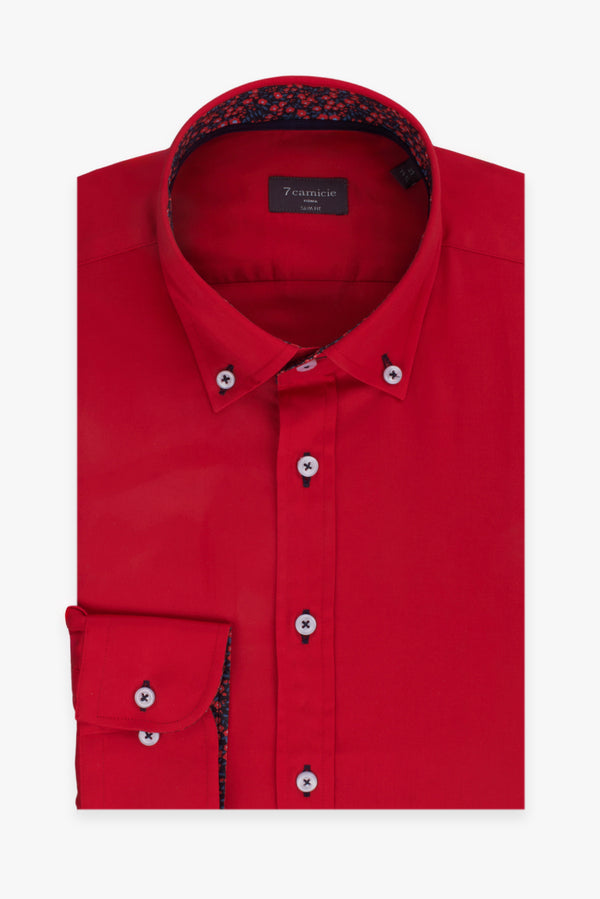 Camisa Hombre Leonardo Sport Satin Rojo