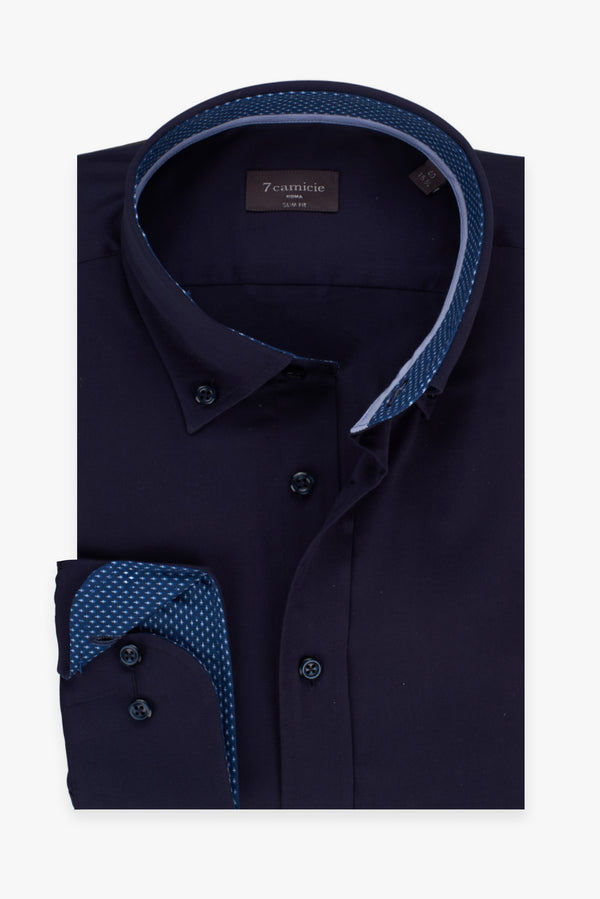 Chemise Homme Leonardo Sport Satin Bleu