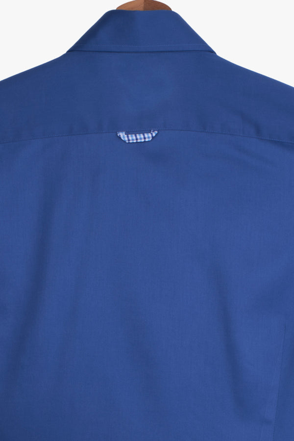 Leonardo Sport Herren Hemd Satin Blau