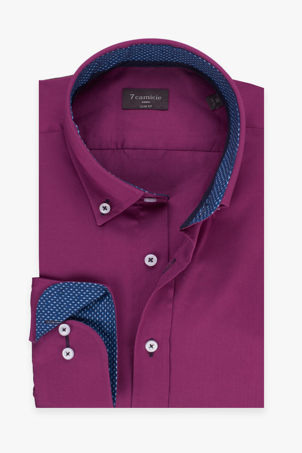 Chemise Homme Leonardo Sport Satin Violet