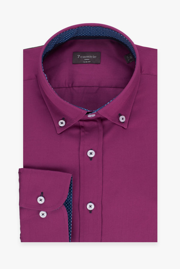 Leonardo Sport Satin Man Shirt Purple