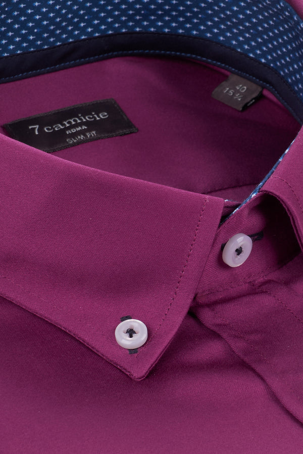 Chemise Homme Leonardo Sport Satin Violet