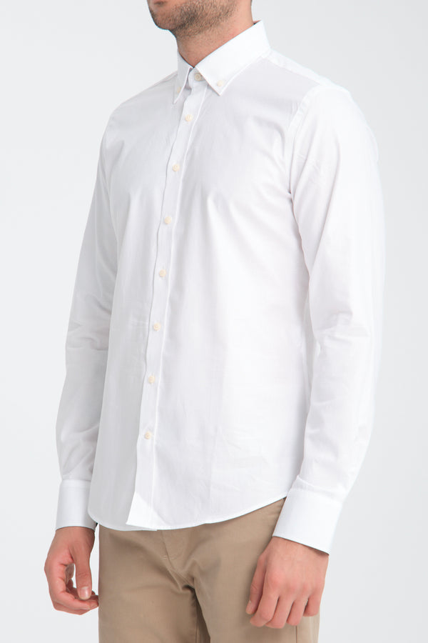 Chemise Homme Leonardo Sport Jacquard Blanc