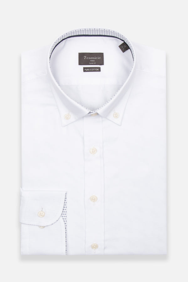 Camisa Hombre Leonardo Sport Oxford Blanco