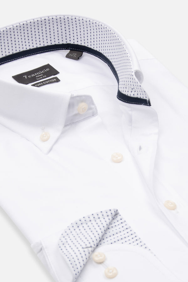 Camisa Hombre Leonardo Sport Oxford Blanco