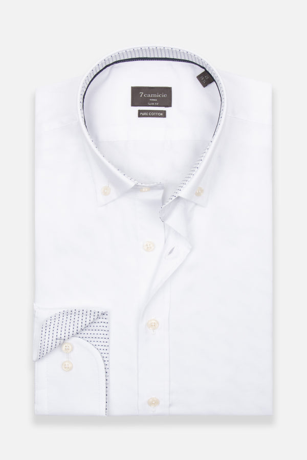 Camisa Hombre Leonardo Sport Oxford Blanco