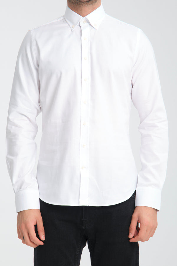 Camisa Hombre Leonardo Sport Oxford Blanco