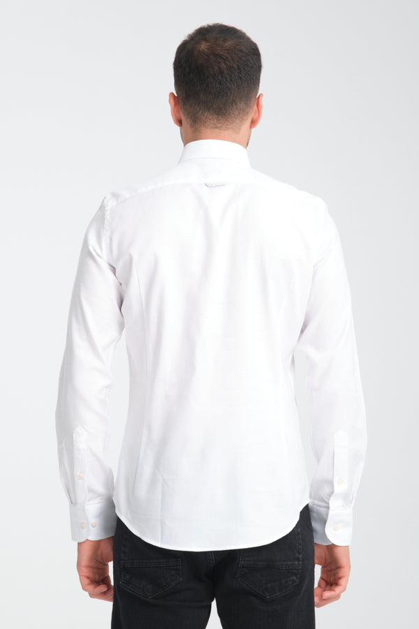 Camisa Hombre Leonardo Sport Oxford Blanco