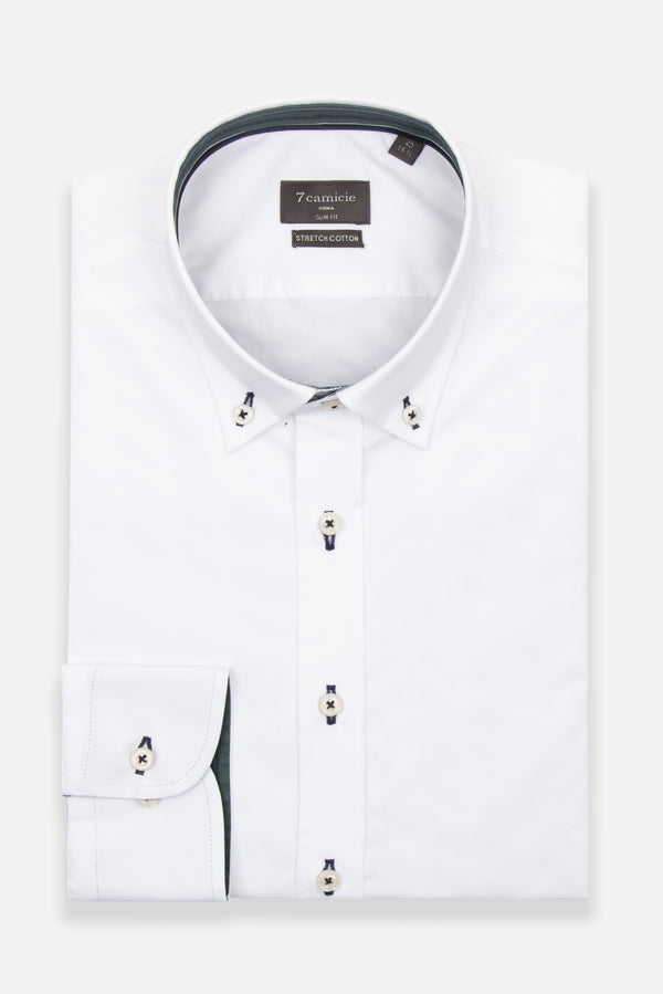Leonardo Sport Poplin Stretch Man Shirt White