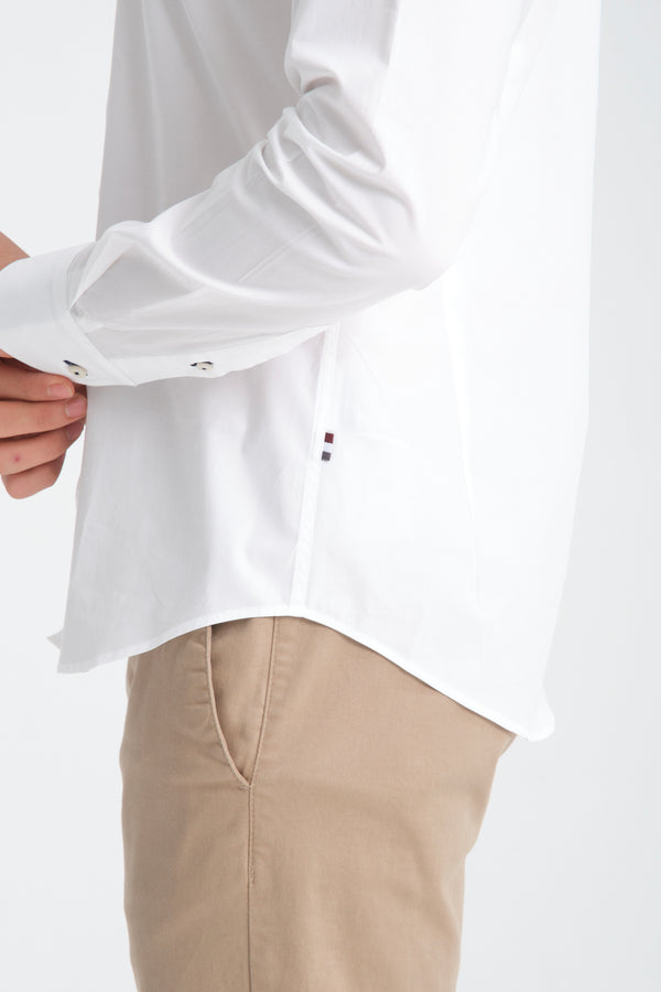 Leonardo Sport Poplin Stretch Man Shirt White