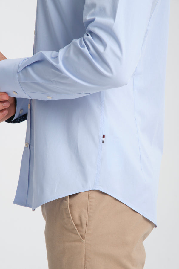 Leonardo Sport Poplin Stretch Man Shirt Light Blue
