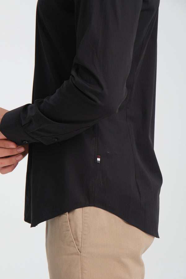 Leonardo Sport Poplin Stretch Man Shirt Black
