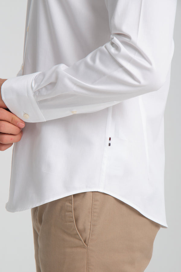 Leonardo Sport Herren Hemd Satin Weiss